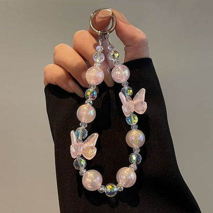 Phone Lanyard Beaded Butterfly