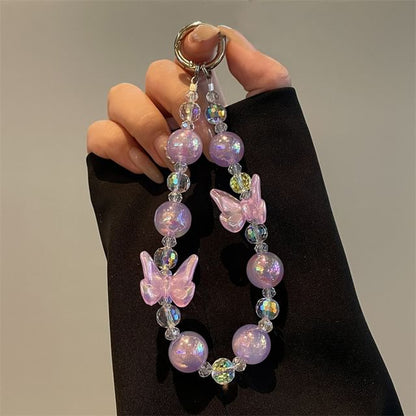 Phone Lanyard Beaded Butterfly