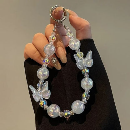 Phone Lanyard Beaded Butterfly