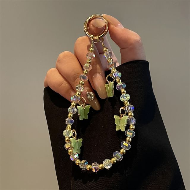 Phone Butterfly Beaded Lanyard