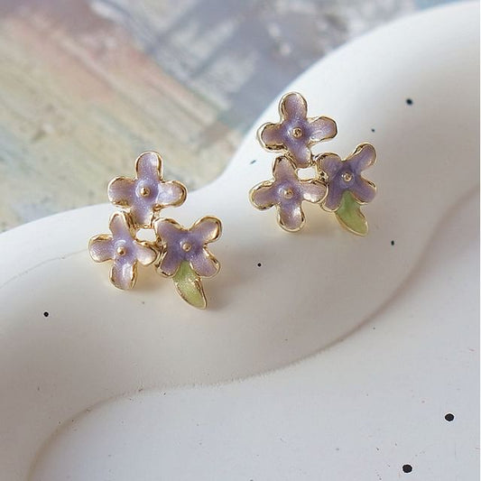 Stud On Earring / Floral Clip
