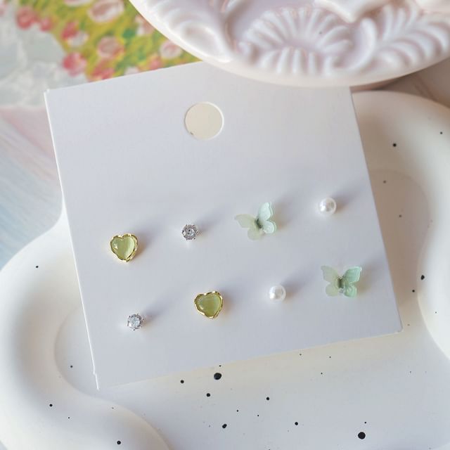Set Stud Butterfly Earring