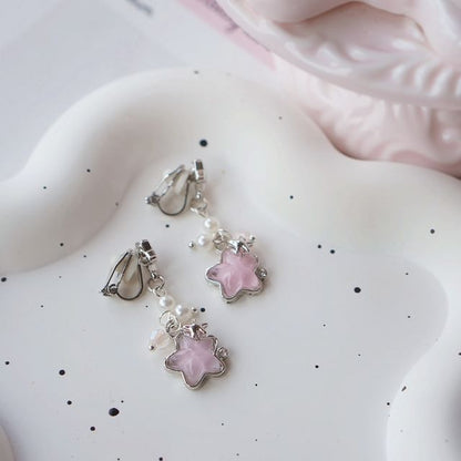 / On Dangle Clip Earring Star