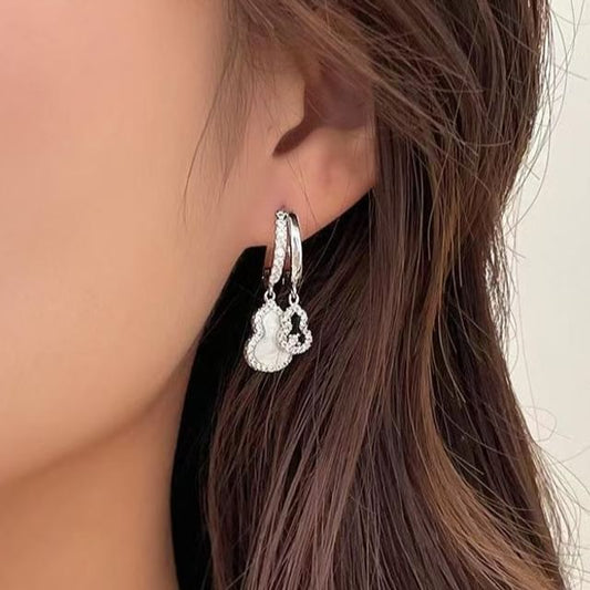 Calabash CZ Hoop Earring