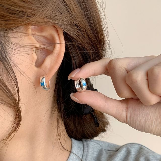 Earring / Butterfly Hoop Clip-On