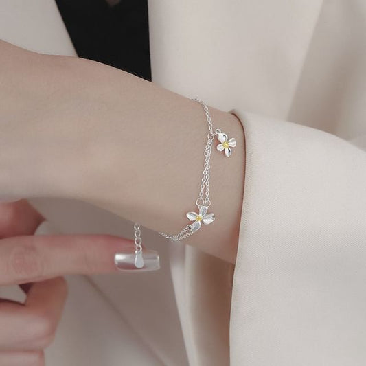 Flower Layered Bracelet