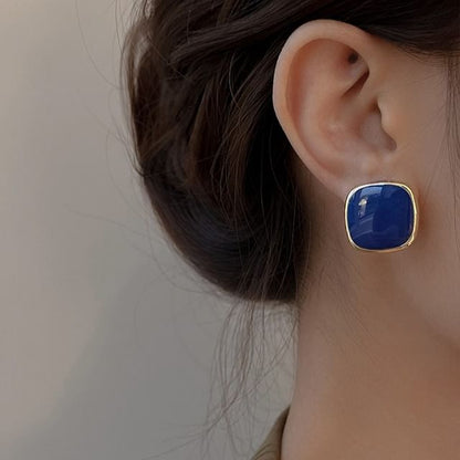 Earring 925 Sterling Square Silver Stud