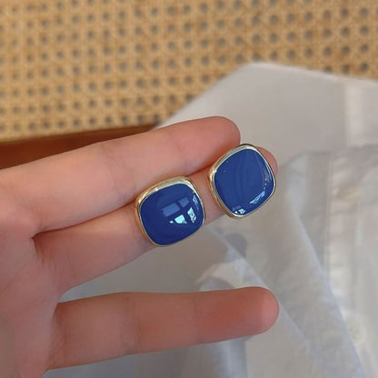 Earring 925 Sterling Square Silver Stud