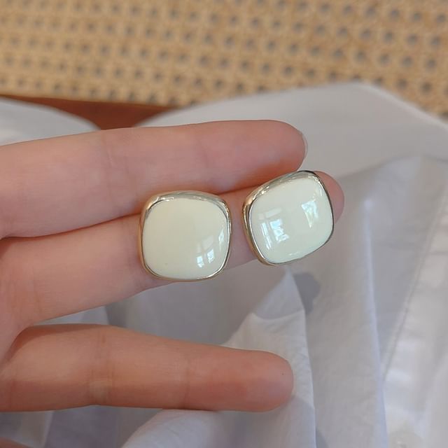 Earring 925 Sterling Square Silver Stud