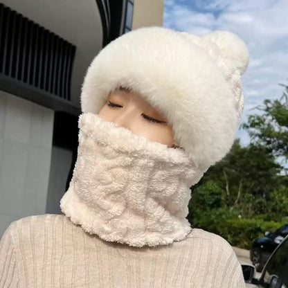 Pom Pom Faux Fur Balaclava (Various Designs)