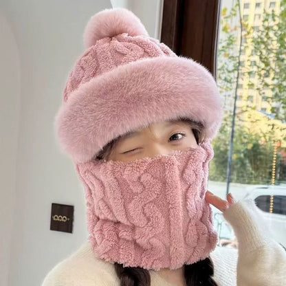 Pom Pom Faux Fur Balaclava (Various Designs)