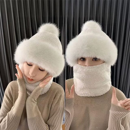 Pom Pom Faux Fur Balaclava (Various Designs)