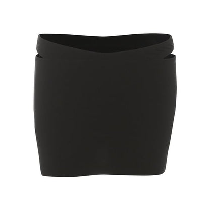 Long Sleeve Faux Fur Trim Crop Light Cardigan / Low Waist Mini Pencil Skirt