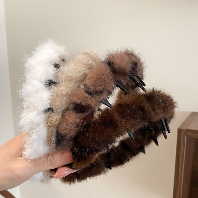 Faux Fur Comb Headband
