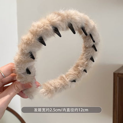 Faux Fur Comb Headband