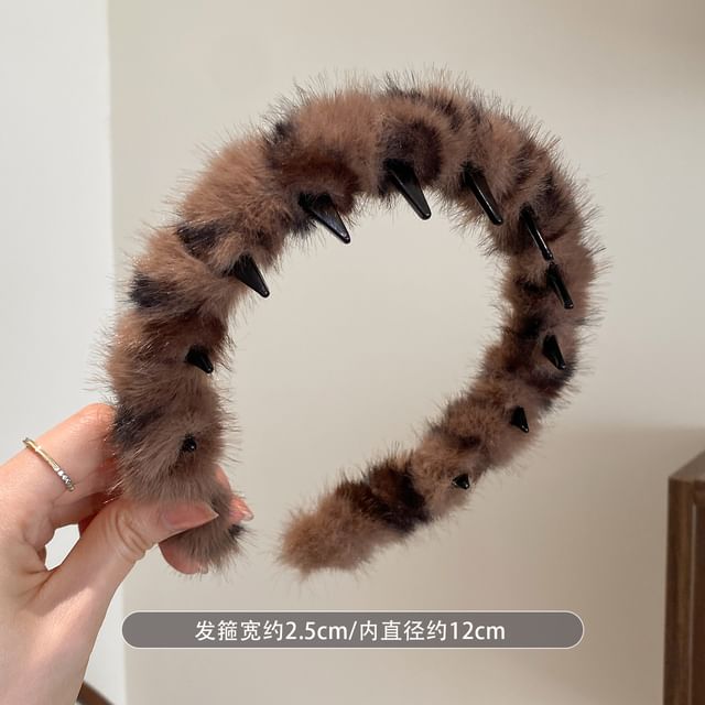 Faux Fur Comb Headband
