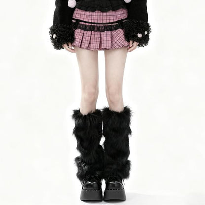 Fluffy Faux Fur Leg Warmers