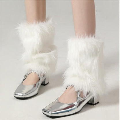 Fluffy Faux Fur Leg Warmers