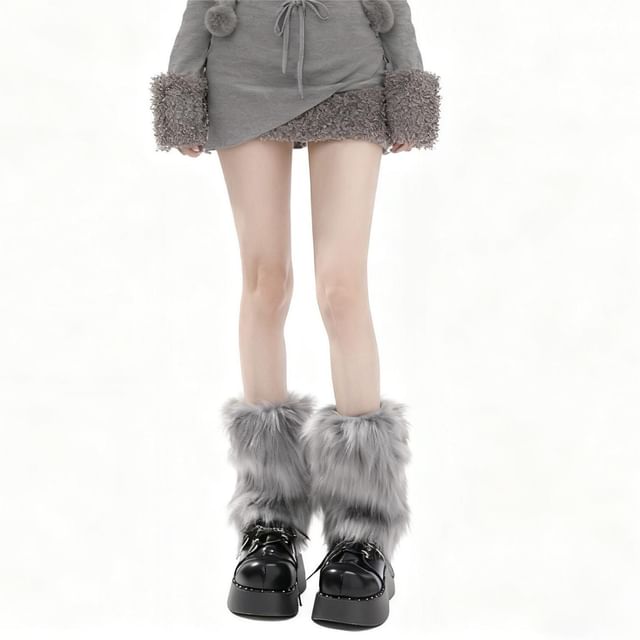Fluffy Faux Fur Leg Warmers