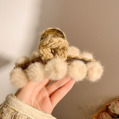 Faux Fur Hair Claw Clip