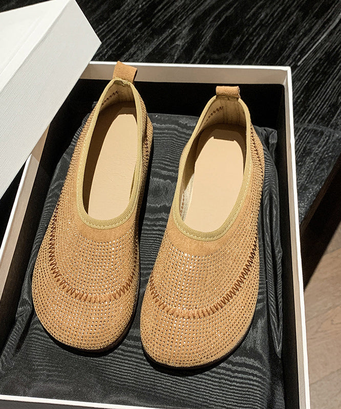Mesh Loafers Splicing Comfy Yellow Penny Breathable