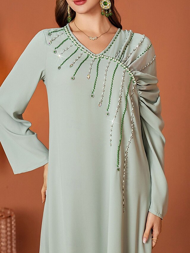 A-Line Mother of the Bride Dress Elegant V Neck Floor Length