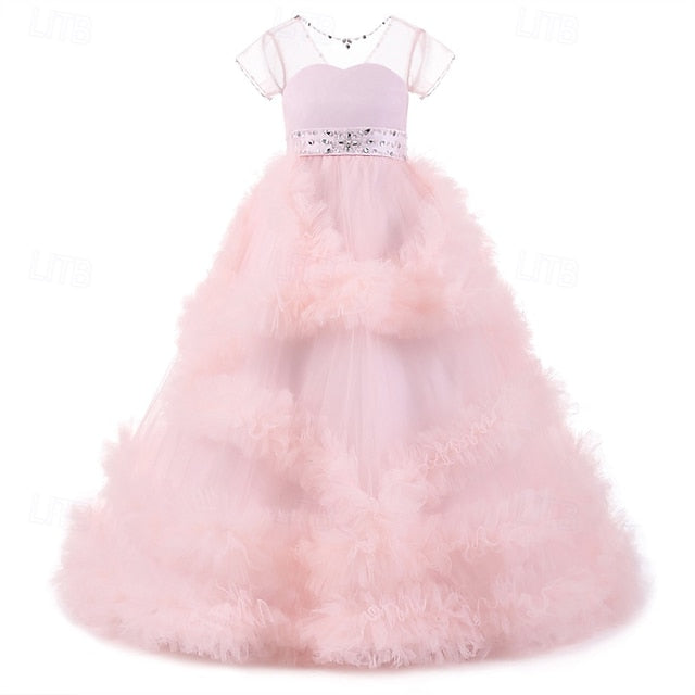 Girls' Flower Kid's Princess Girl Dress