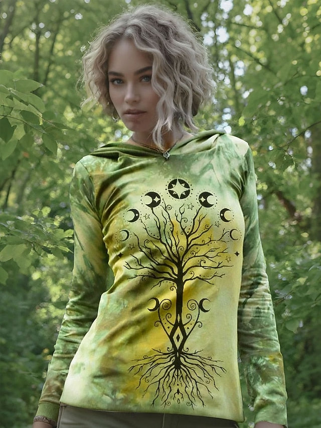 Women's Boho T Shirt Graphic Plants Vintage Stylish Classic