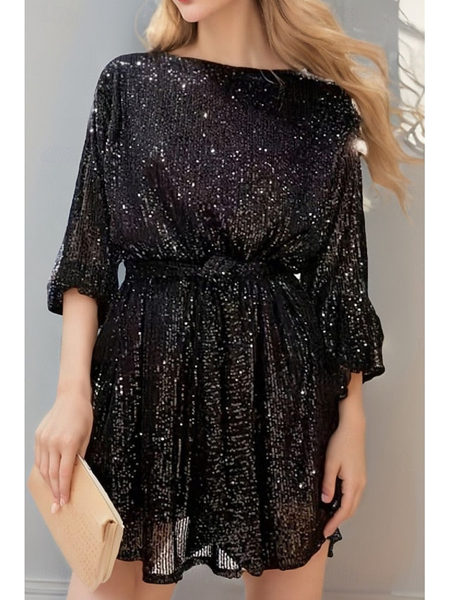 Women's Mini Dress Sequin Dress Party Dress Fashion Party