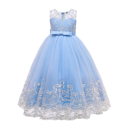 Wedding Sleeveless Christening Kids Flower Girls' Dress