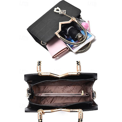 Handbag Faux with Elegant – Women's Pendant Pearl Leather