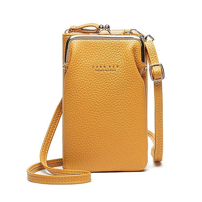 Bag Gold Women's Faux with Frame Leather Black Crossbody