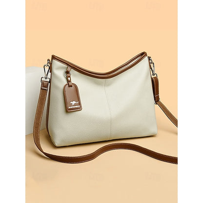 Bag Brown Hobo Leather Faux with Accents Green