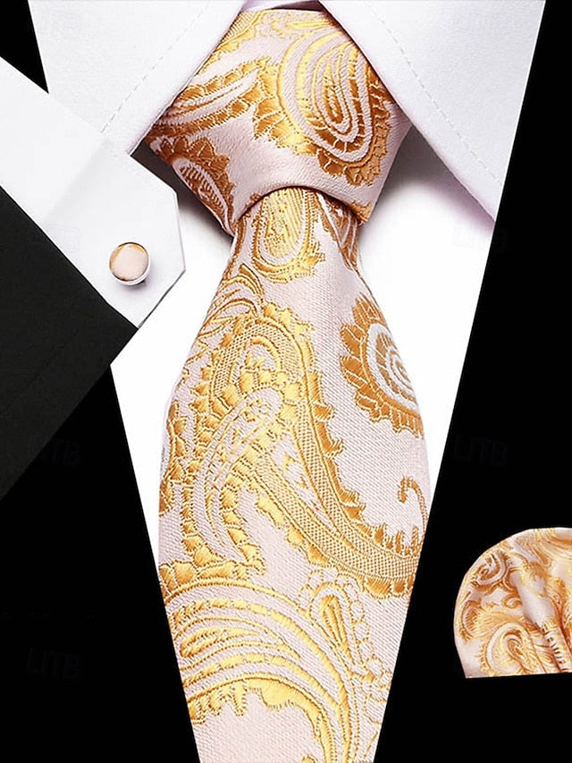 Silk Set Tie – and Men's Checkered Pocket Purple Square