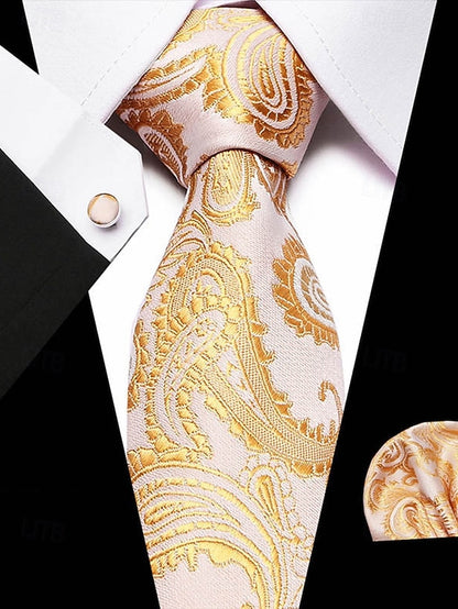 Silk Set Tie – and Men's Checkered Pocket Purple Square