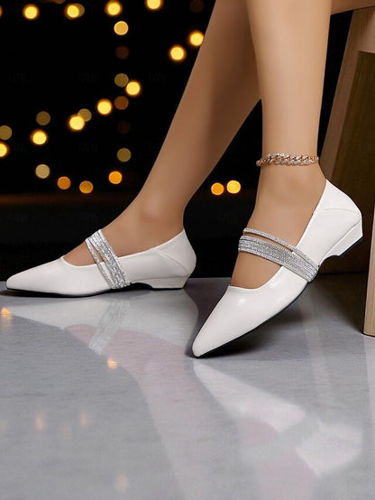 Toe Patent Elegant Pointed Leather - Black Women's Flats