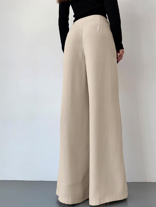 Women's Wide Leg Dress Pants Chinos Vacation Streetwear