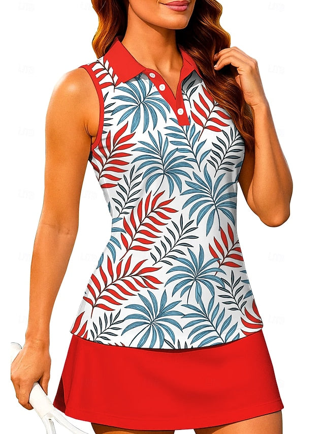 Women's Color Block Plants Trees / Leaves Tropical Workout