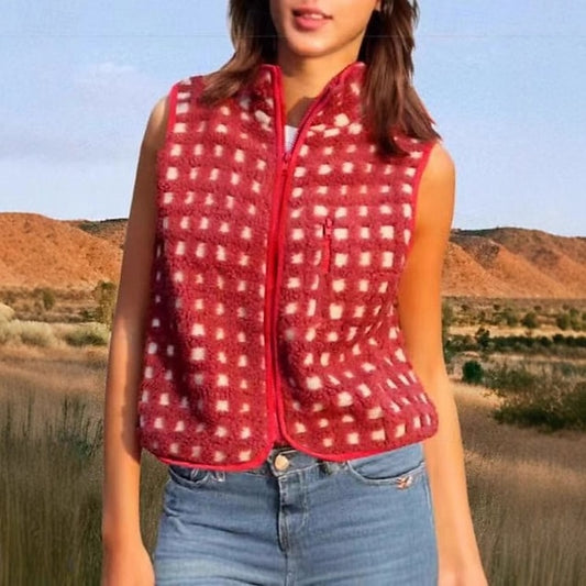 Women's Blouse Zipper Plaid Elegant Vintage Stylish