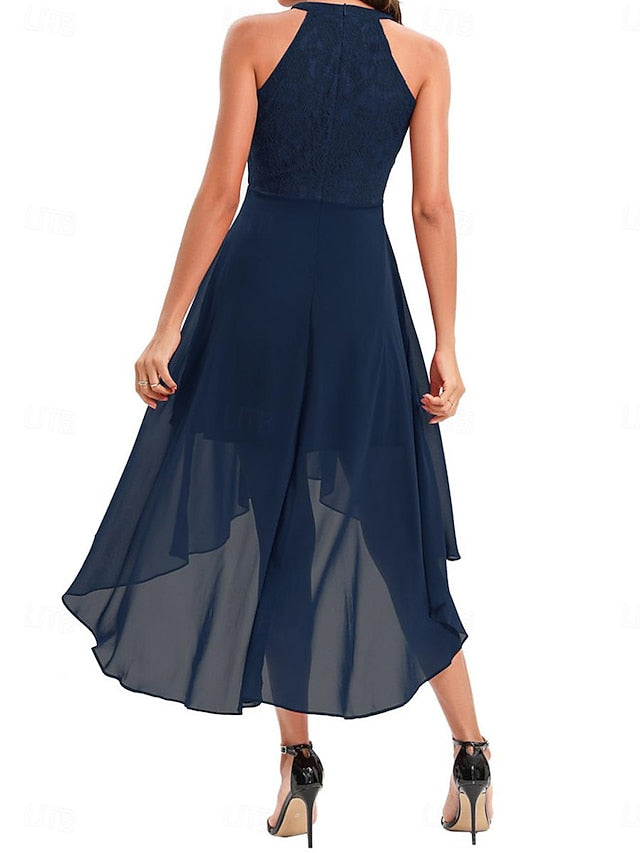 Women's Midi Dress Chiffon Dress A Line Dress Elegant
