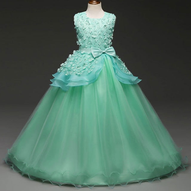 Dress Kids Flower Girls' Colored Girl Solid