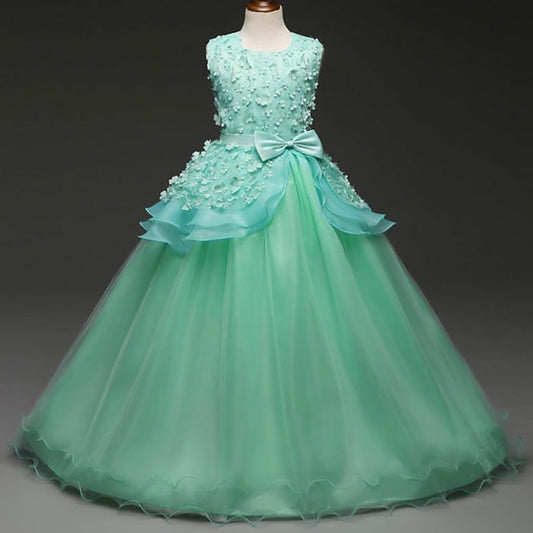 Dress Kids Flower Girls' Colored Girl Solid