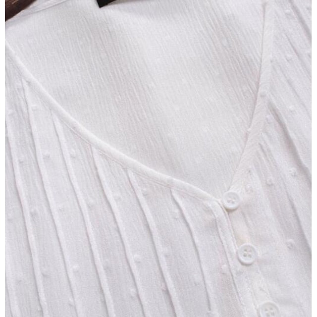 Women's Shirt Lace Shirt Blouse Eyelet top Lace Buttons