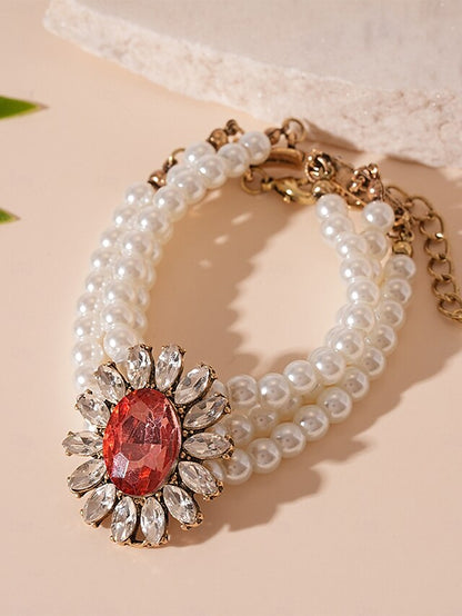 Jewelry Pearl with Earrings Set Women's