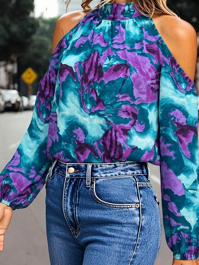 Women's T Shirt Tee Top Eyelet Floral Elegant Fashion