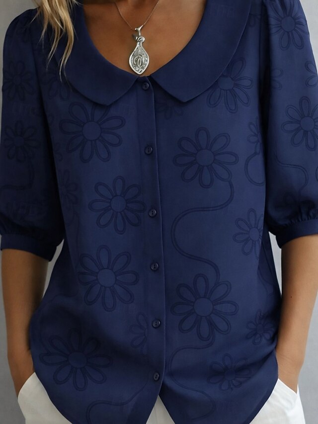 Women's Shirt Button Down Shirt Casual Shirt Blouse Buttons