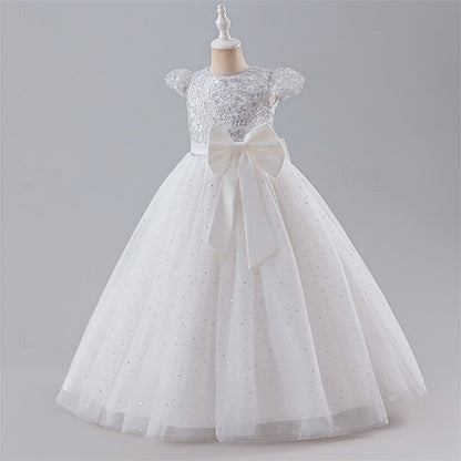 Flower Girls' Dress Kids Party Color Girl Block