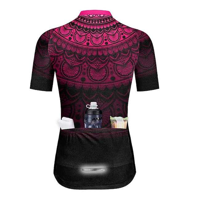 Women's Cycling Jersey Graphic Short Sleeve Bike Jersey Top