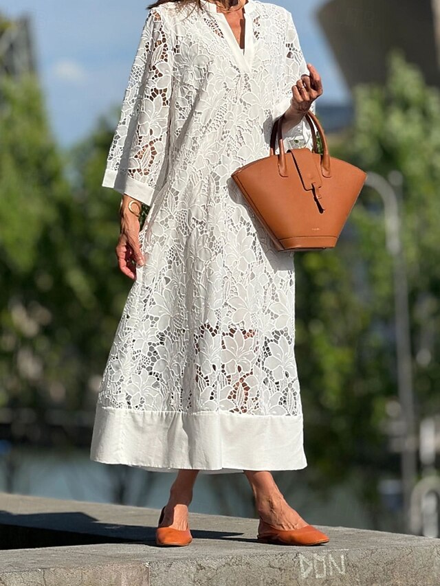 Women's Midi Dress Lace Dress Sundress Modern Beach