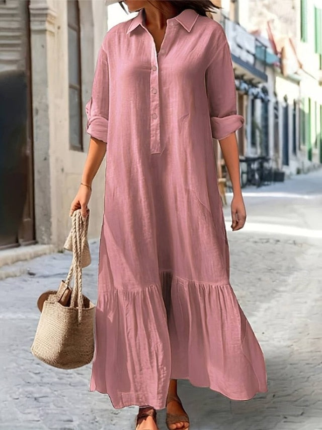 Women's Midi Dress A Line Dress Vacation Casual Boho Daily